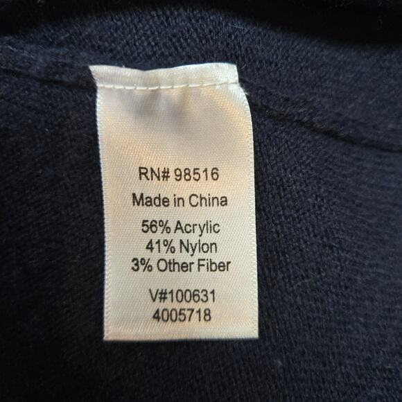 Coldwater Creek Open Front Cardigan Navy Size XL 18 - Picture 6 of 7